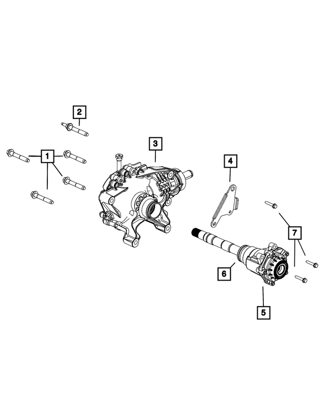 « 68728179AA – Differential and Drive Line : Sortie Arbre pour Mopar Image »