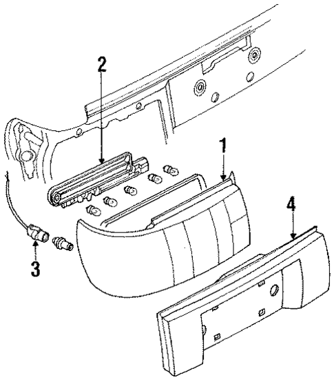 Tail Lamps for 1990 Audi Coupe Quattro #0