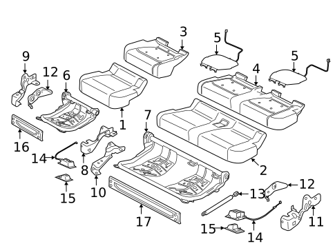 Rear Seat Components for 2021 Ford F-450 Super Duty #2