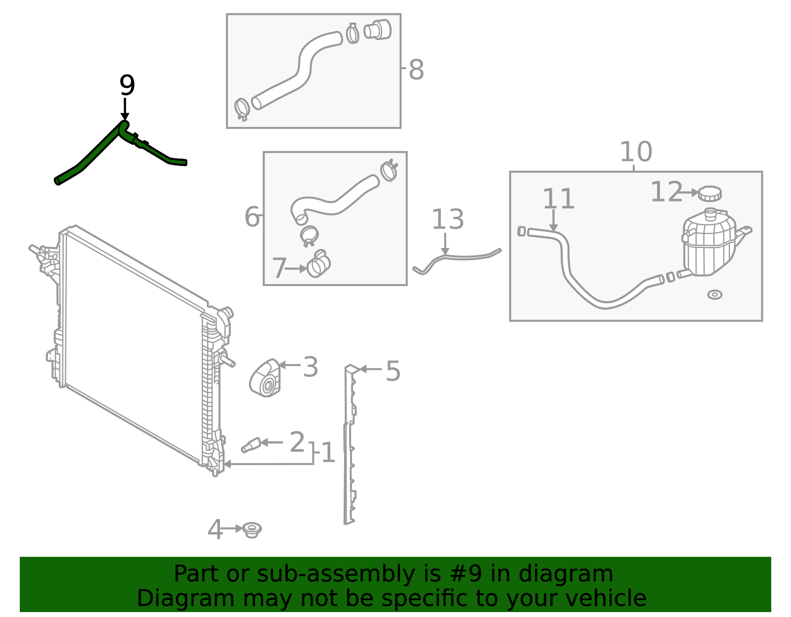 2021-2024 Genesis GV80 Coolant Hose 25450-T6300 | MotorMotor