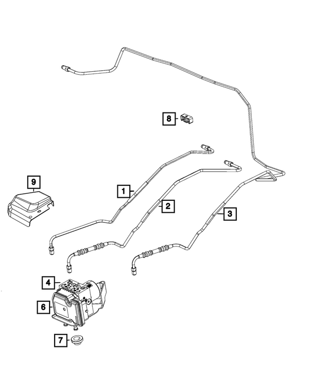 68085397AB - Brakes: Anti-lock Brake System Hydraulic Control Unit for Mopar Image