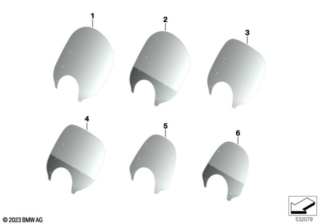 77339443604 - : Windshield for BMW-Motorrad Image