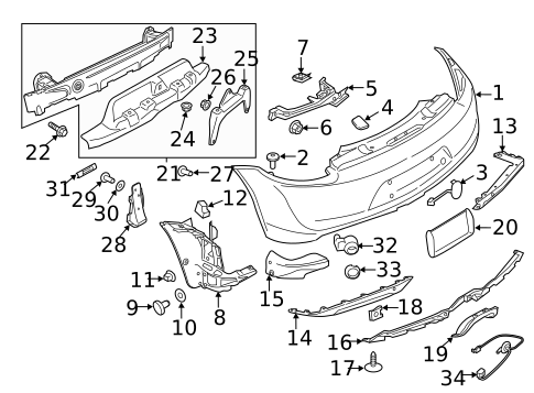 Bumper & Components - Rear for 2014 Porsche Cayman #0
