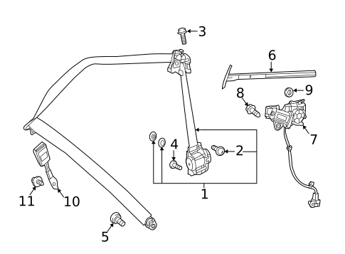 Front Seat Belts for 2021 Mercedes-Benz GLE350 #1