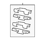 68509082AB - Brakes: Brake Pads Hardware Kit for Mopar Image
