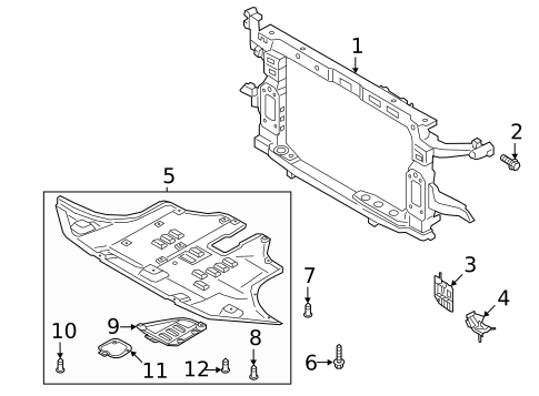 Radiator Support for 2023 Hyundai Santa Fe #0