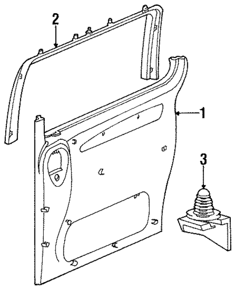 Interior Trim - Side Door for 1995 Ford Windstar #0