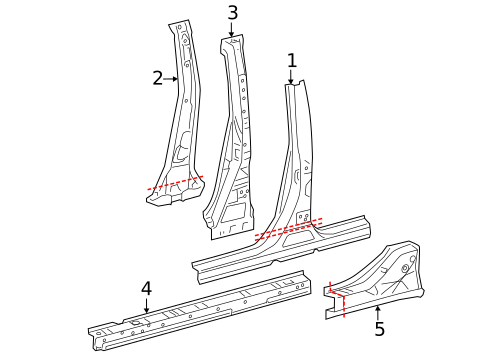 Center Pillar & Rocker for 2012 Toyota Camry #0