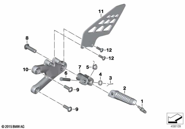 46718523430 - : Footpeg Plate Right       for BMW-Motorrad Image