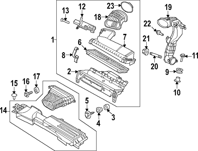 PZ1Z17C481D - : Air Cleaner Assembly Sleeve for Ford Image