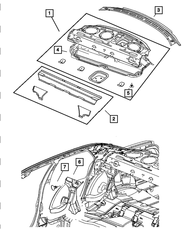 5065918AB - Body Sheet Metal Except Doors: Shelf Panel for Mopar Image