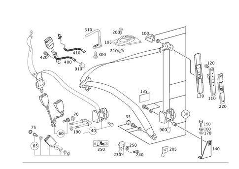 Rear Seat Safety Belt for 2014 Mercedes-Benz G63 AMG #0