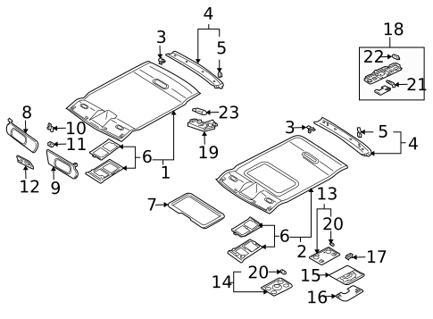 Interior Trim - Roof for 2002 Audi Allroad Quattro #0