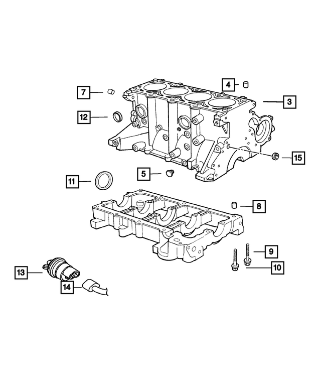 5093711AC - Engine 2.4L Four Cylinder: Short Block for Mopar Image