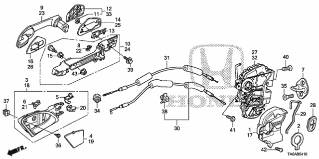Rear Door Locks - Outer Handle for 2012 Honda Accord #0