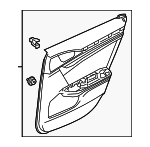 83702TGHA31ZA - : 2017-2020 Honda Civic - Lining R Rear Door Assembly (Lower) *NH900L* (Deep Black) for Honda: Civic Image
