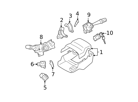 Steering Column Assembly for 2012 Toyota Yaris #1