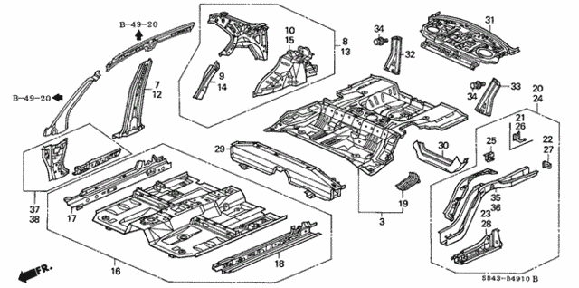 Inner Panel for 2001 Honda Accord #0