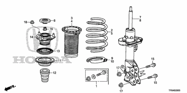 Front Shock Absorber (1.8L) for 2012 Honda Civic #0