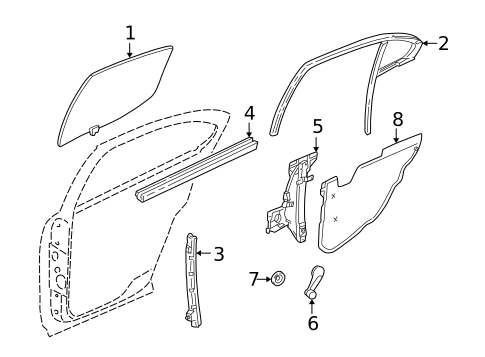 Rear Door for 2002 Pontiac Grand Am #1
