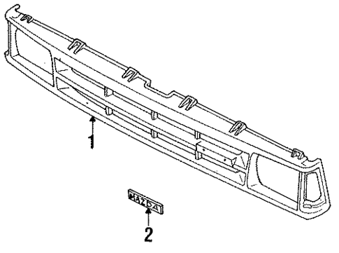 Grille & Components for 1989 Mazda B2200 #0