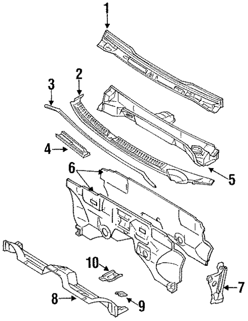 Cowl for 1990 Isuzu Impulse #0