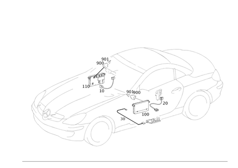 Door Wiring Harness and Door Control Module for 2010 Mercedes-Benz SLK300 #0