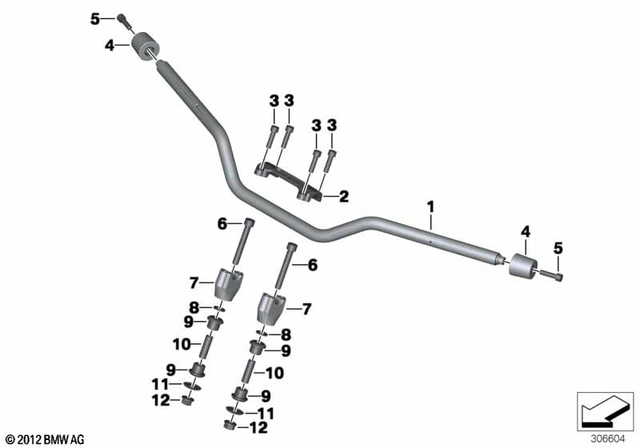 31428530982 - : Handlebar Clamp, Single-Piece for BMW-Motorrad Image