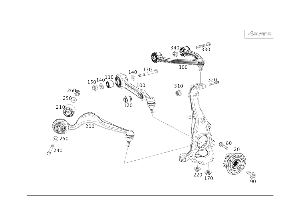 1994-2021 Mercedes-Benz Spring Link 222-330-33-07-28 | MB OEM Parts