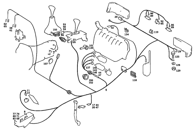 2015409507 - Electrical Equipment and Instruments: Wiring Harness for Mercedes-Benz: 190E Image image
