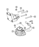 5147152AC - Engine: Engine Mount Heat Shield, Right Side for Dodge: Durango | Jeep: Grand Cherokee, Grand Cherokee WK Image