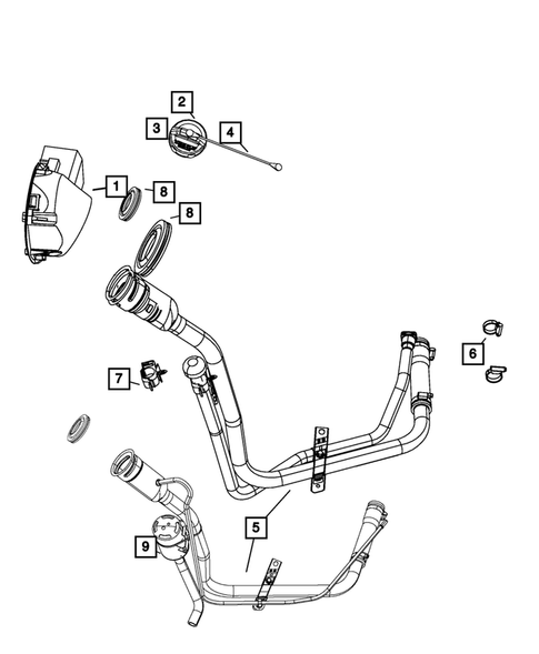 Fuel Tank Filler Tube for 2008 Jeep Liberty #0