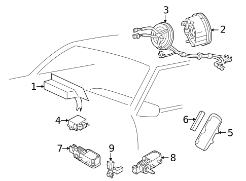Air Bag Components for 2007 Ford Mustang #0
