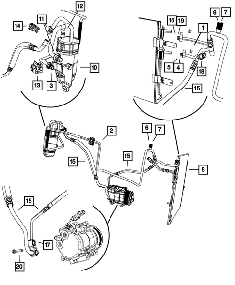 Air Conditioner and Heater Plumbing for 2010 Dodge Ram 3500 #1