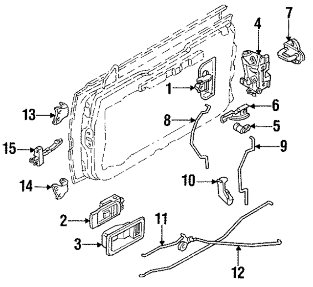 8067101P00 - : Handle, Inside for Nissan Image