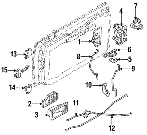 Lock & Hardware for 1990 Nissan Pulsar NX #0