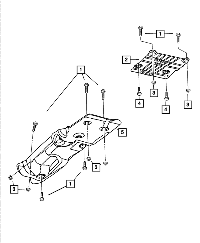 55395165AA - Exhaust: Muffler Shield, Rear for Mopar Image
