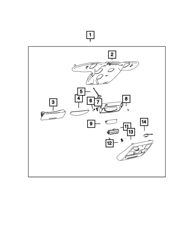 68044073AB - Interior Trim: Overhead Console Dampener for Chrysler: Town &amp; Country | Dodge: Grand Caravan | Ram: C/V Image