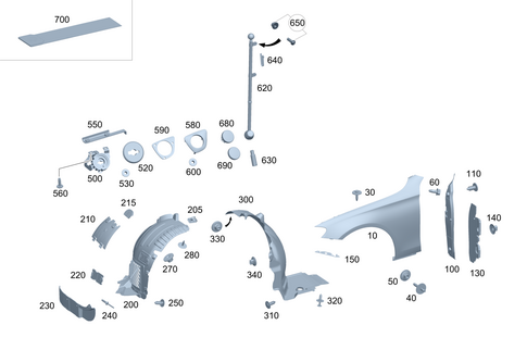 Front Fender for 1999 Mercedes-Benz E300 #0