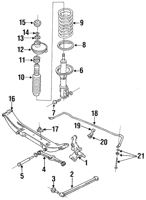 Rear Suspension for 1992 Ford Escort #0