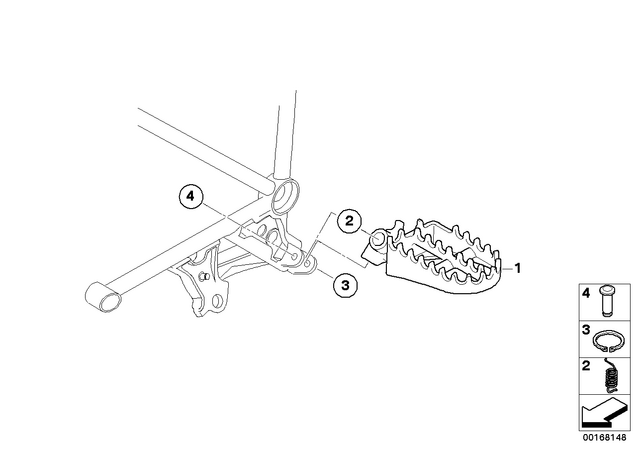 46717694557 - Design: Footrest, Left for BMW-Motorrad Image