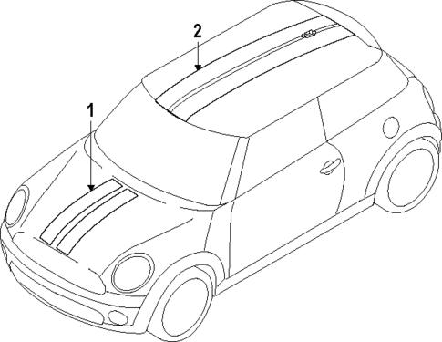 Stripe Tape for 2020 Mini Cooper #1