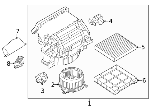 Blower Motor & Fan for 2020 Land Rover Defender 110 #1