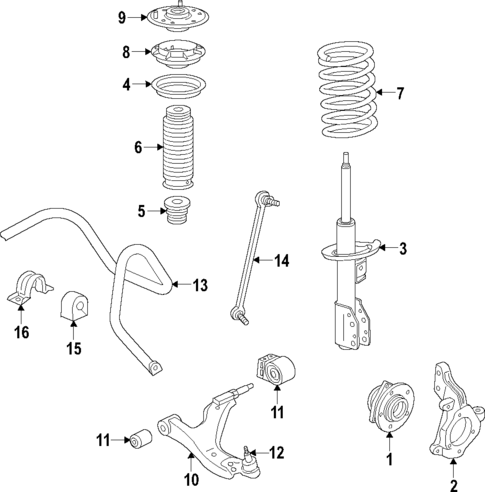 Front Suspension for 2014 Chevrolet Captiva Sport #0