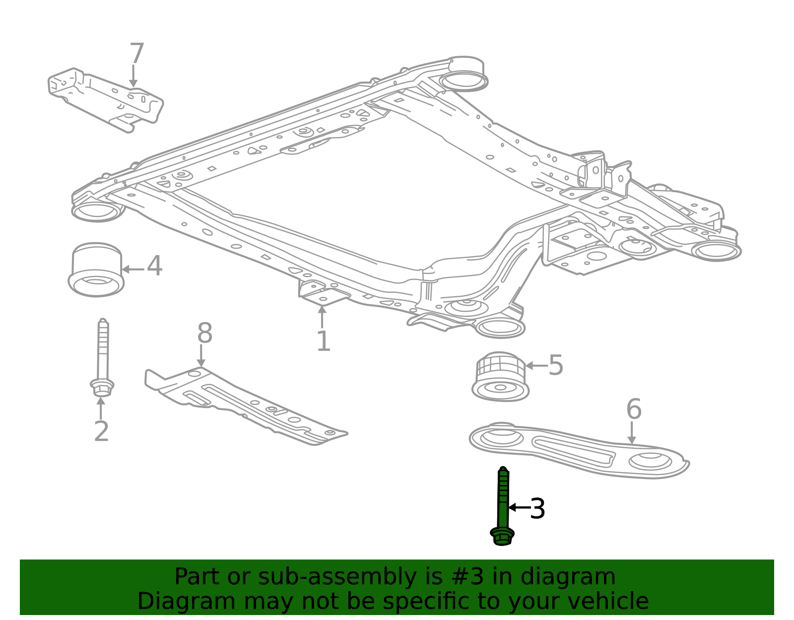 2010-2020 GM Drivetrain and Front Suspension Bolt 11610596 GM ...