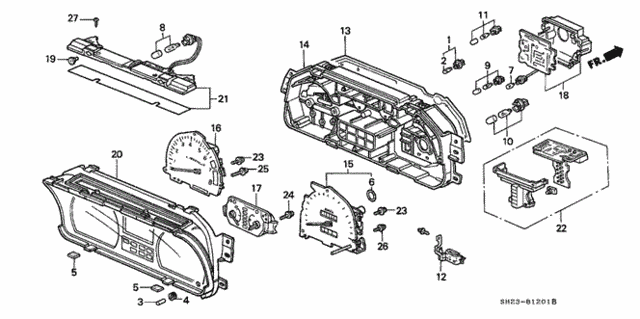 Meter Components (Nippon Seiki) for 1991 Honda CRX #0
