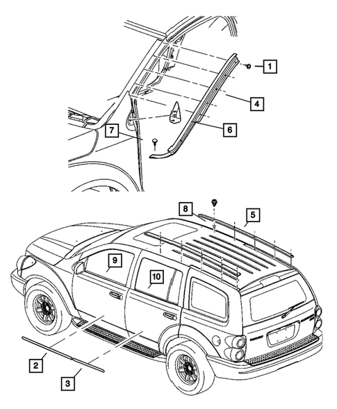 Moldings and Ornamentation for 2007 Chrysler Aspen #0