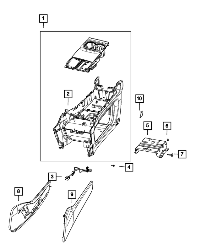 68475986AF - Interior Trim: Console Wiring for Mopar Image image
