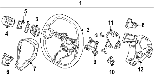 56120GG120 - : Steering Wheel Back Cover for Kia: K4 Image