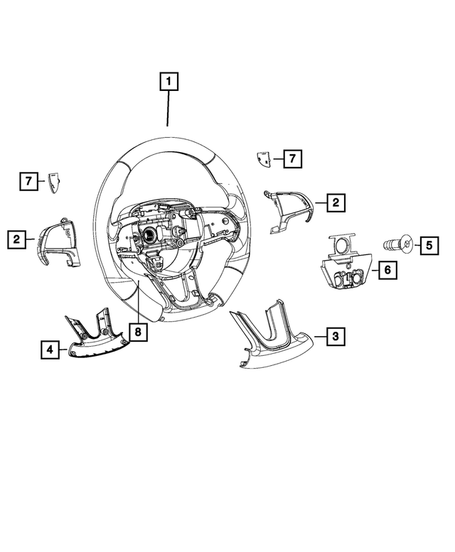 « 5RB86LA8AA –  : Direction Volant pour Mopar Image »